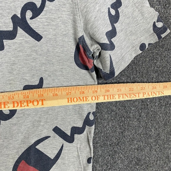 Vintage Champion Shirt Men's Medium‎ Heritage Gray All Over Print Casual Adults - Picture 5 of 8